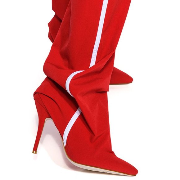 Callie Kill the Track Azalea Wang PantBoot SAGE GREEN Nylon Jogger Boot 7 7.5 8 - Picture 9 of 16